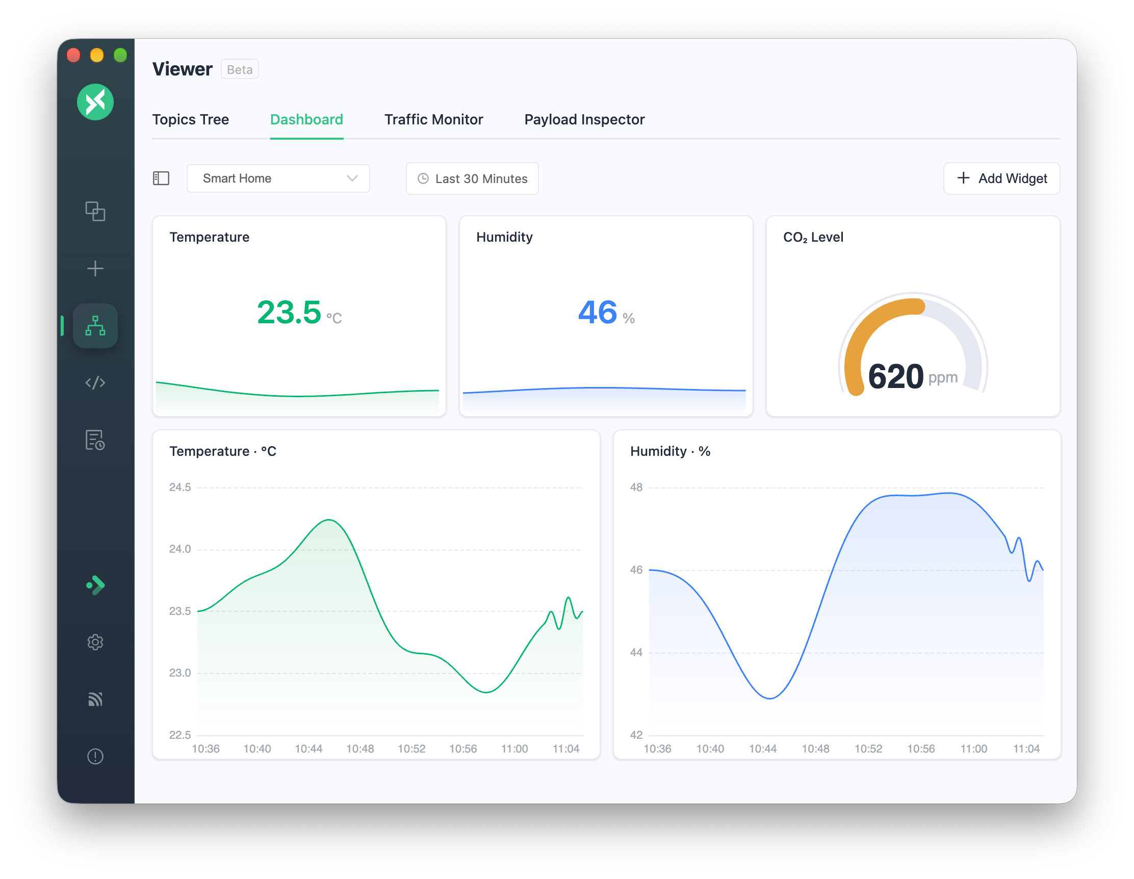 MQTTX Dashboard