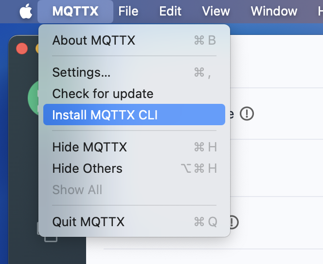 mqttx-menu-install-cli